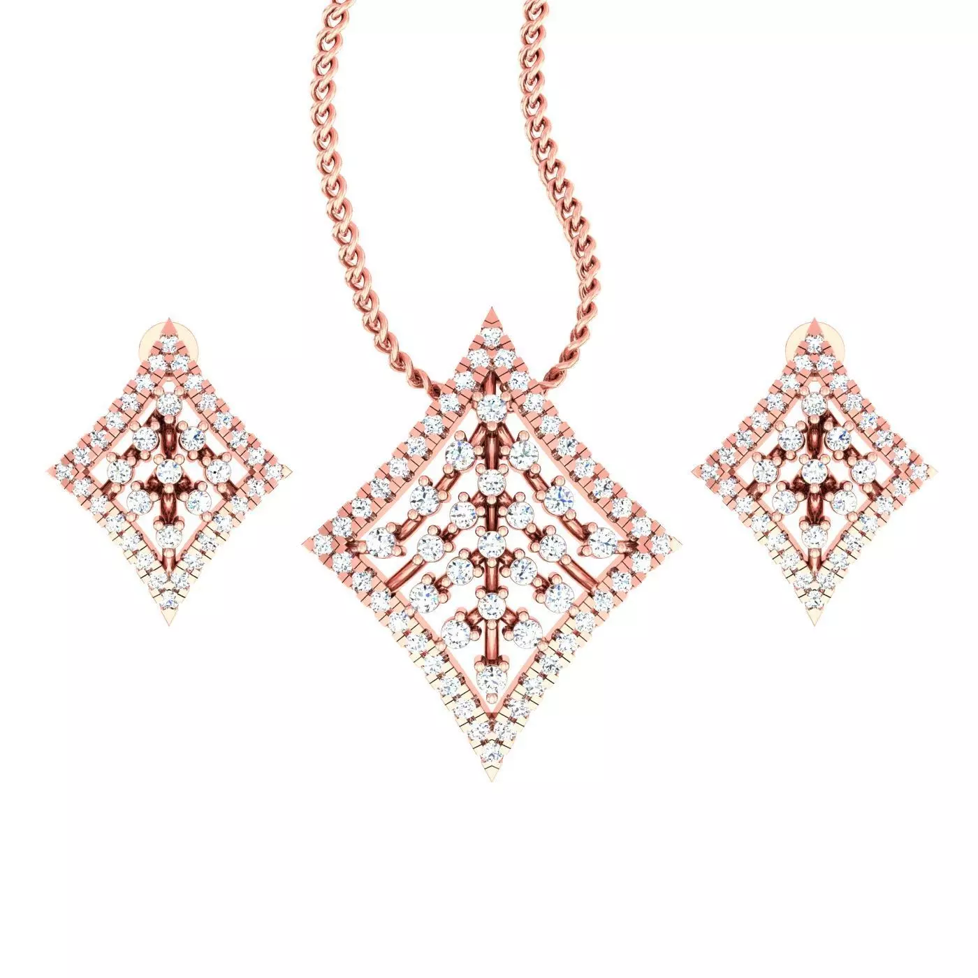 Pendant Earrings Combo 3D print model_0