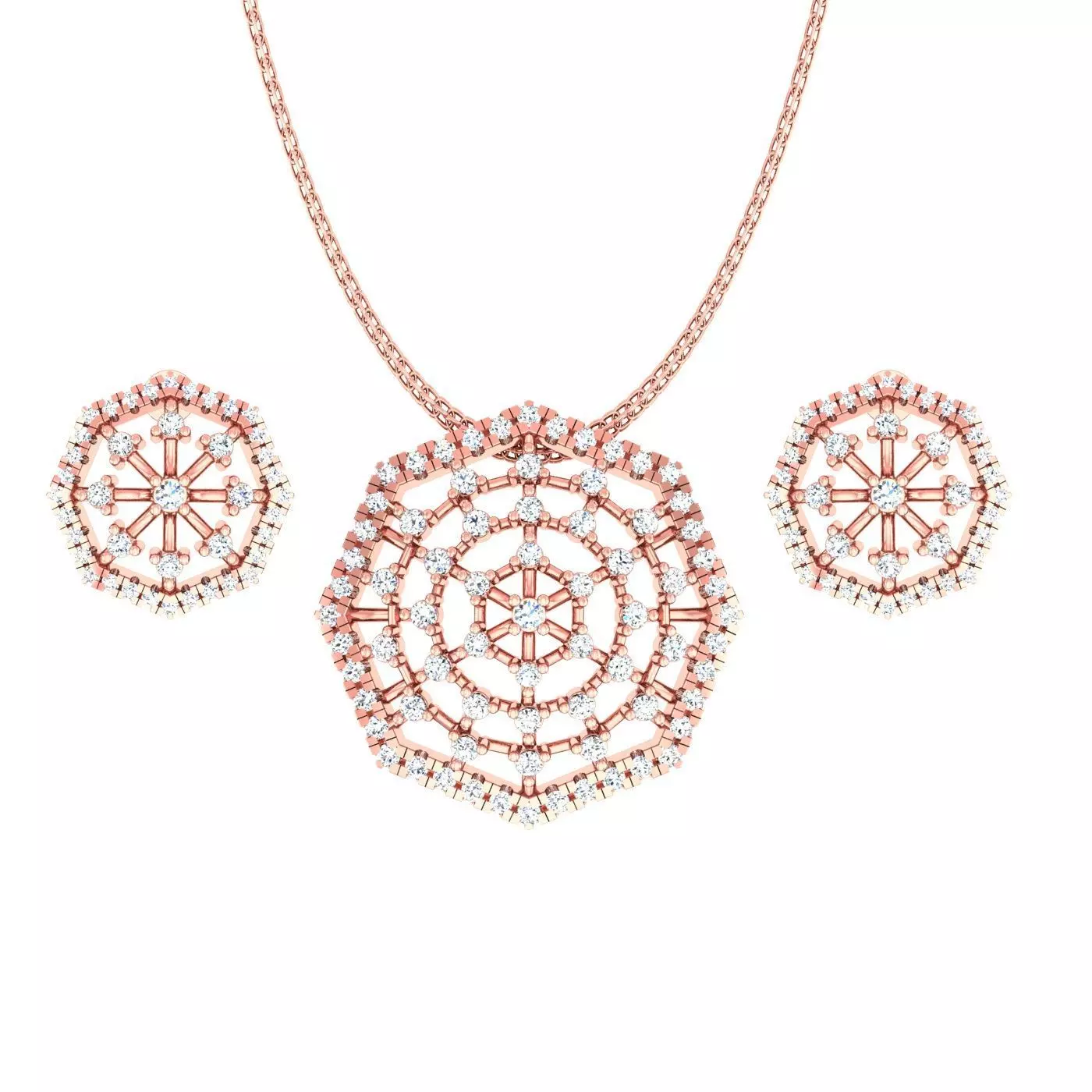 Pendant Earrings Combo 3D print model_0