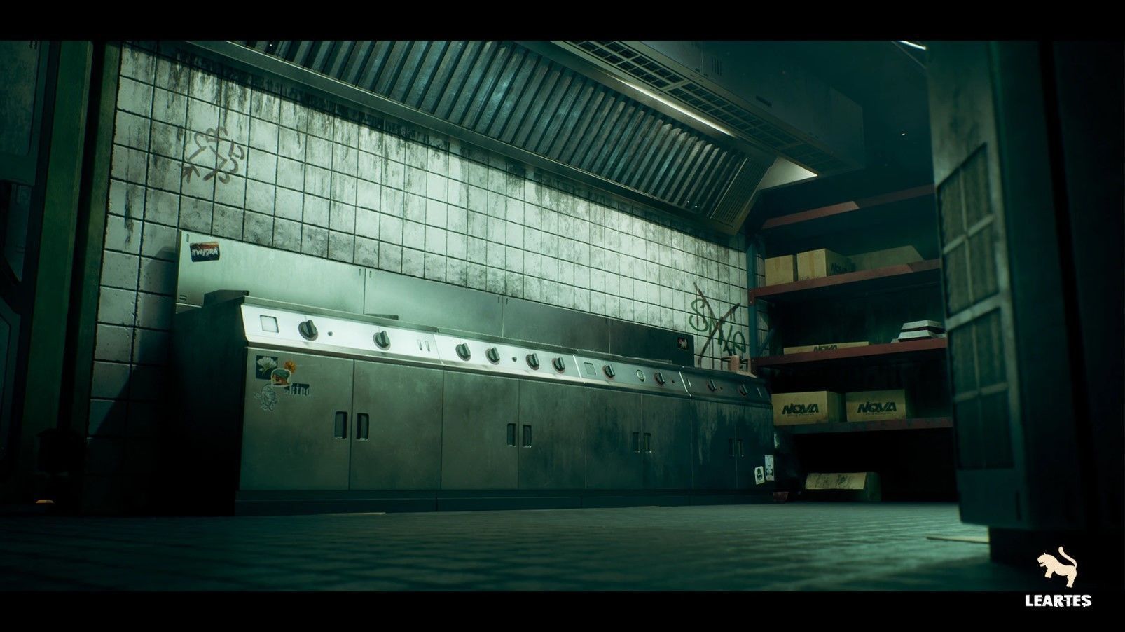 Nova Space Burgers Cyberpunk Abandoned Restaurant Bar Low-poly 3D model_11