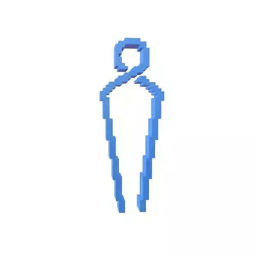 Voxel Style Boy Symbol v2 003