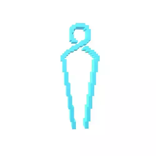 Voxel Style Boy Symbol v2 004