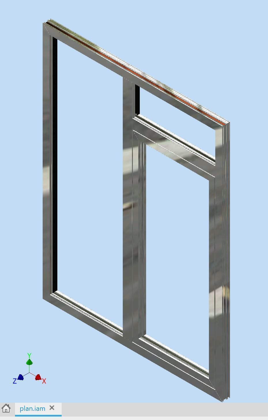 Aluminium extrusion frame assembly design  for door and windows 3D print model_17