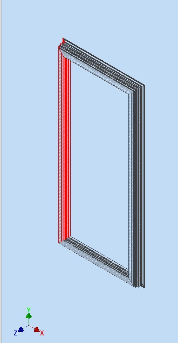 Aluminium extrusion frame assembly design  for door and windows 3D print model_23
