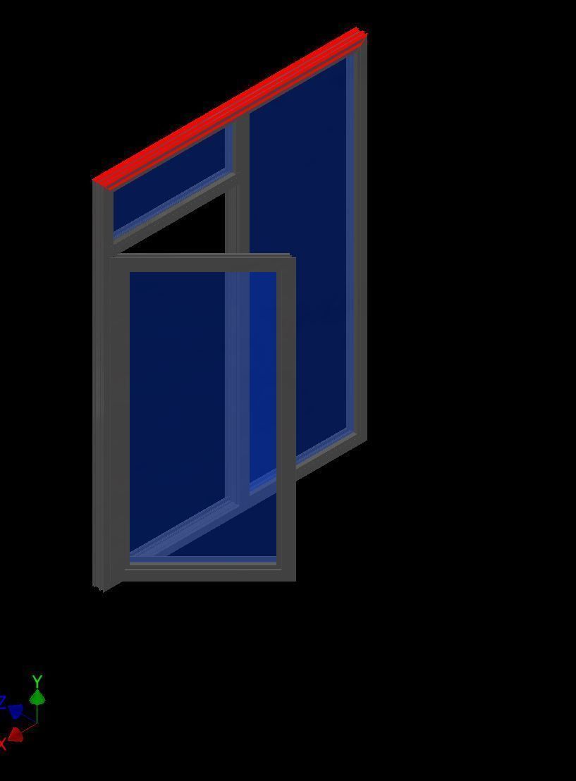 Aluminium extrusion frame assembly design  for door and windows 3D print model_6