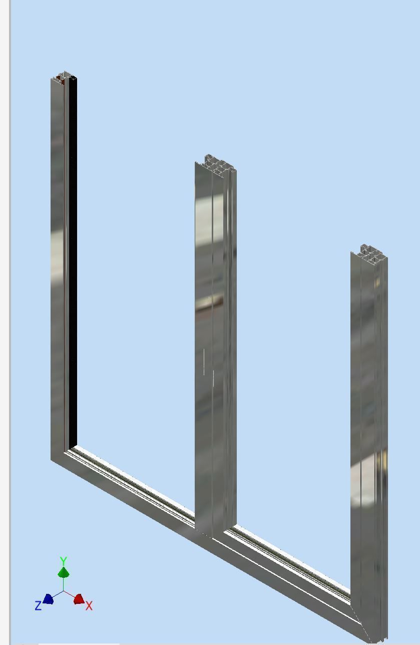 Aluminium extrusion frame assembly design  for door and windows 3D print model_21