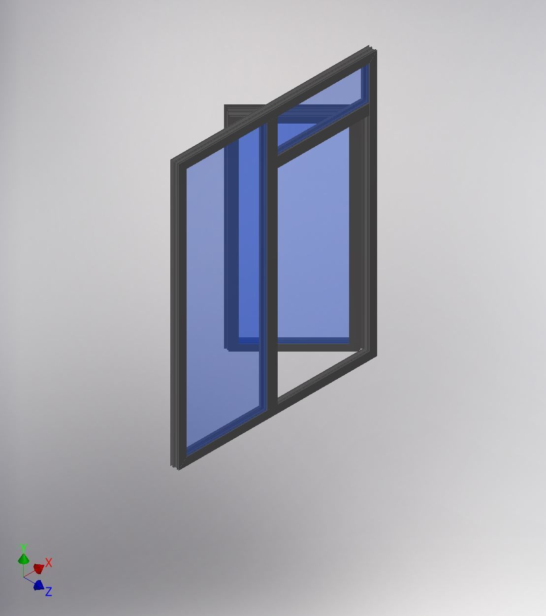 Aluminium extrusion frame assembly design  for door and windows 3D print model_19