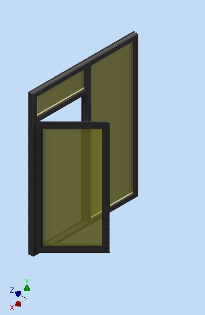 Aluminium extrusion frame assembly design  for door and windows 3D print model_11