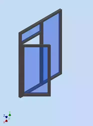 Aluminium extrusion frame assembly design  for door and windows 3D print model