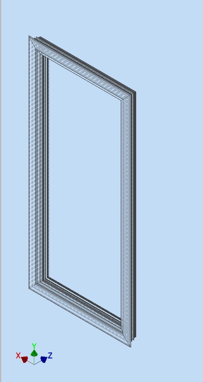 Aluminium extrusion frame assembly design  for door and windows 3D print model_14