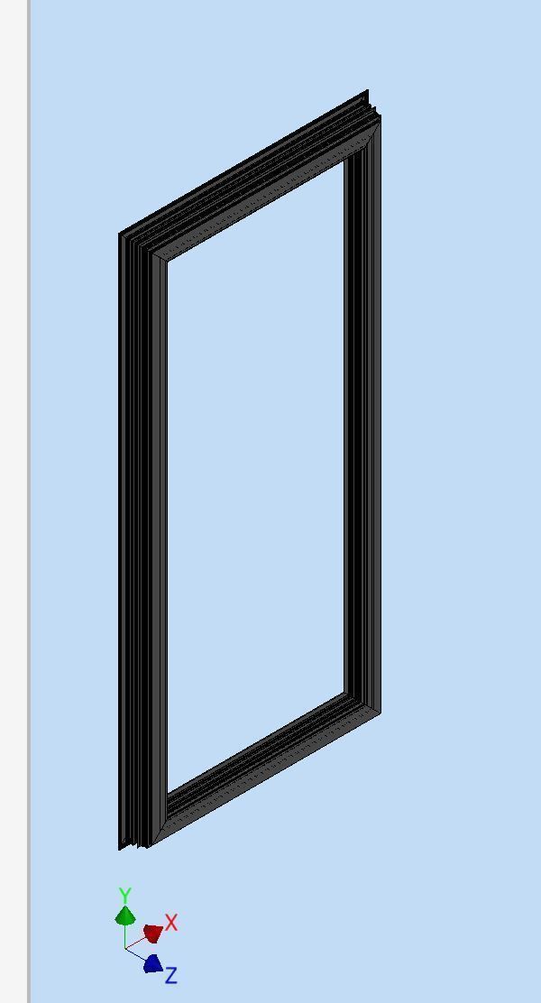 Aluminium extrusion frame assembly design  for door and windows 3D print model_22