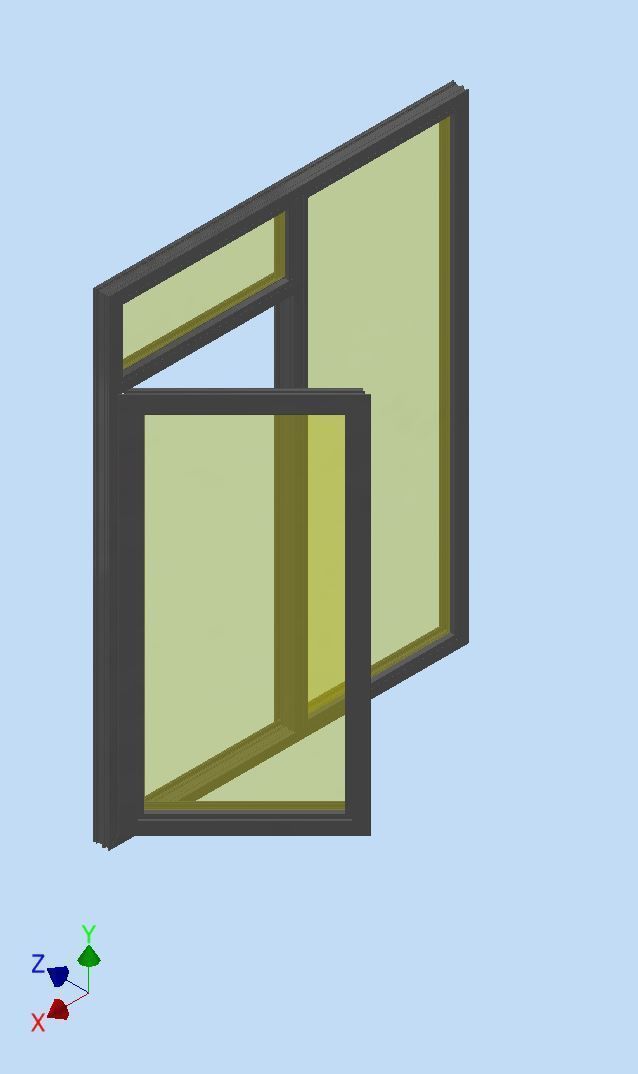 Aluminium extrusion frame assembly design  for door and windows 3D print model_5