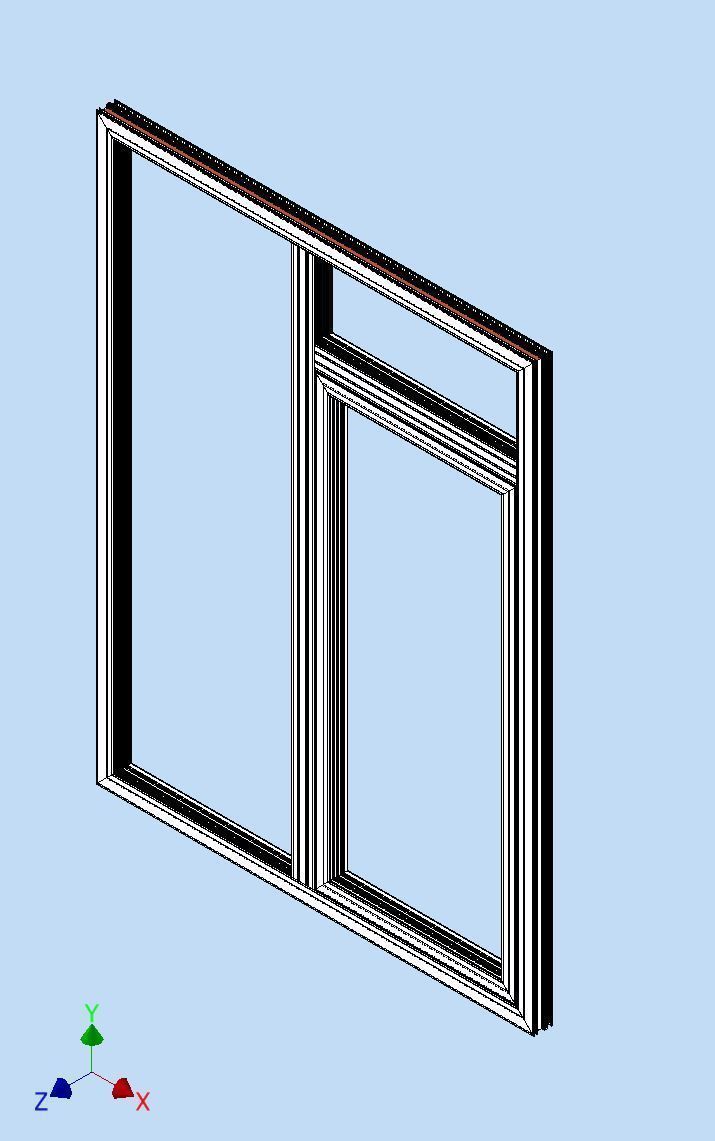 Aluminium extrusion frame assembly design  for door and windows 3D print model_25
