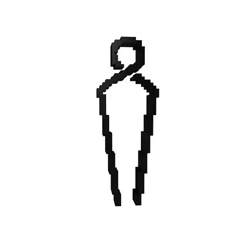 Voxel Style Boy Symbol v2 005