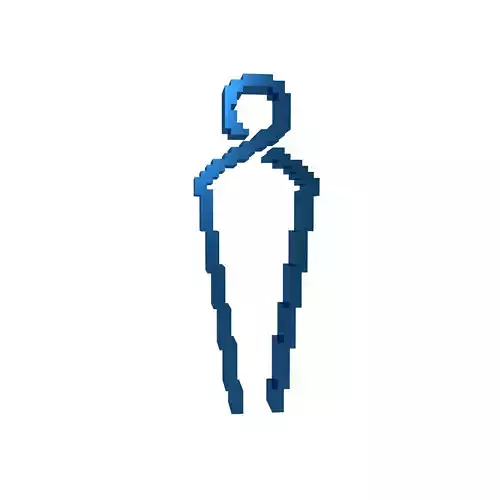 Voxel Style Boy Symbol v2 007