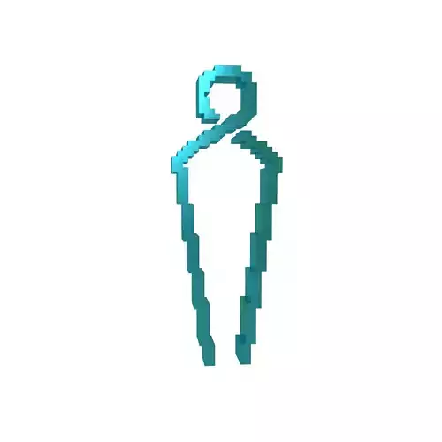 Voxel Style Boy Symbol v2 008