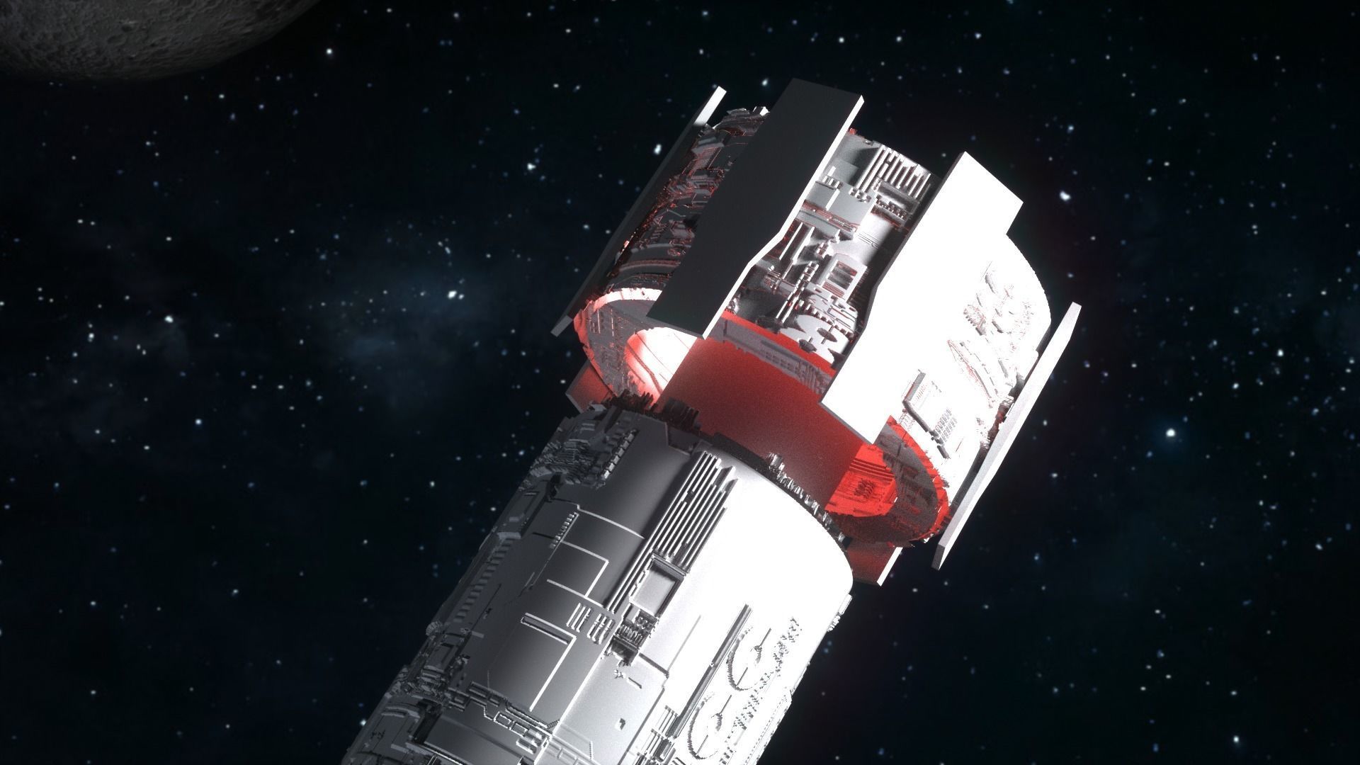 Justice League Watchtower Made in Blender 3D model_7