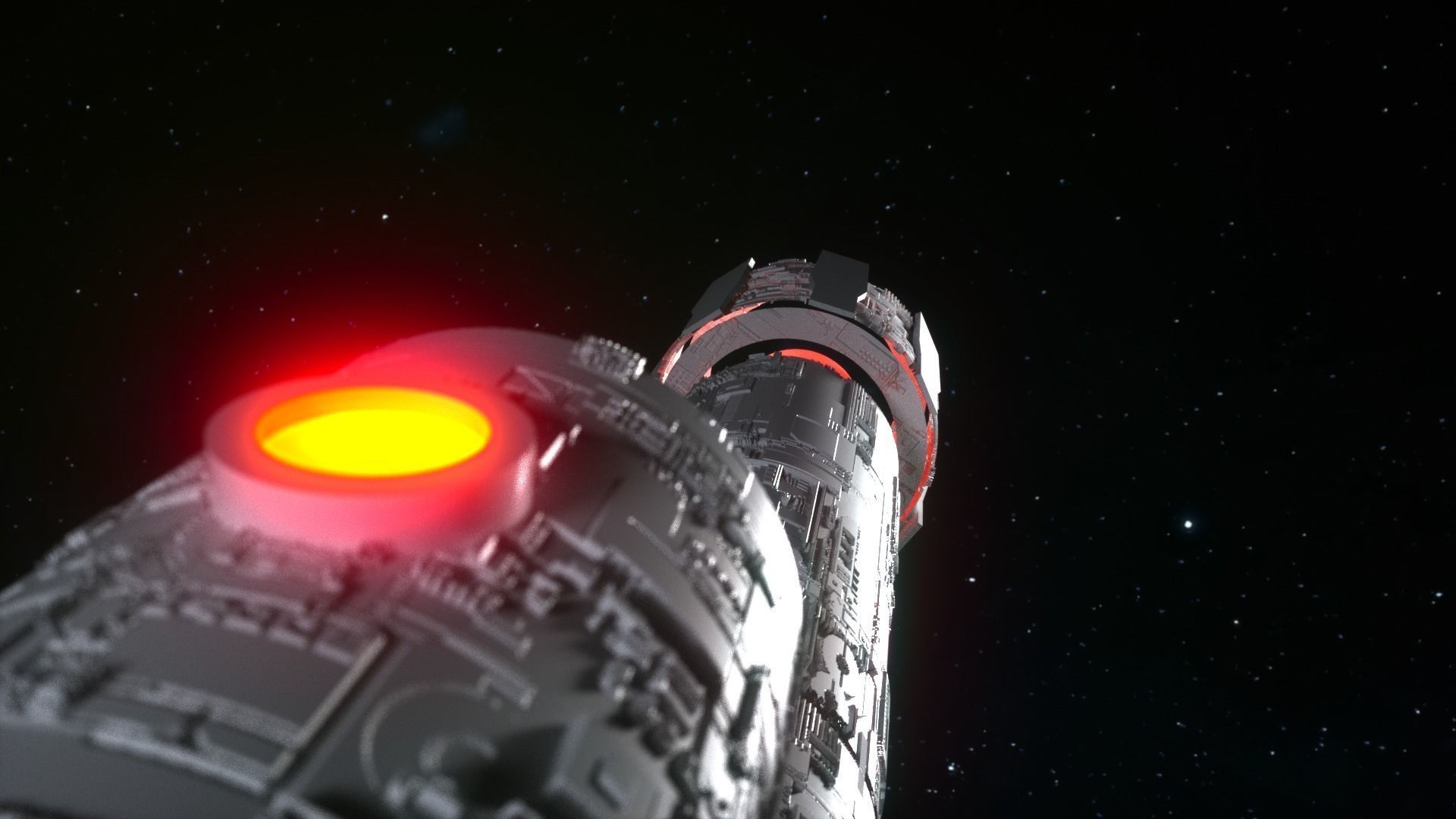 Justice League Watchtower Made in Blender 3D model_5