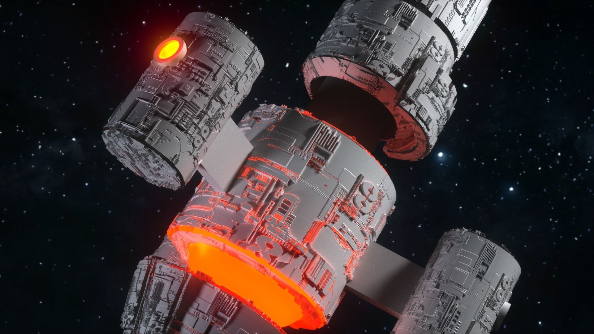 Justice League Watchtower Made in Blender 3D model_3