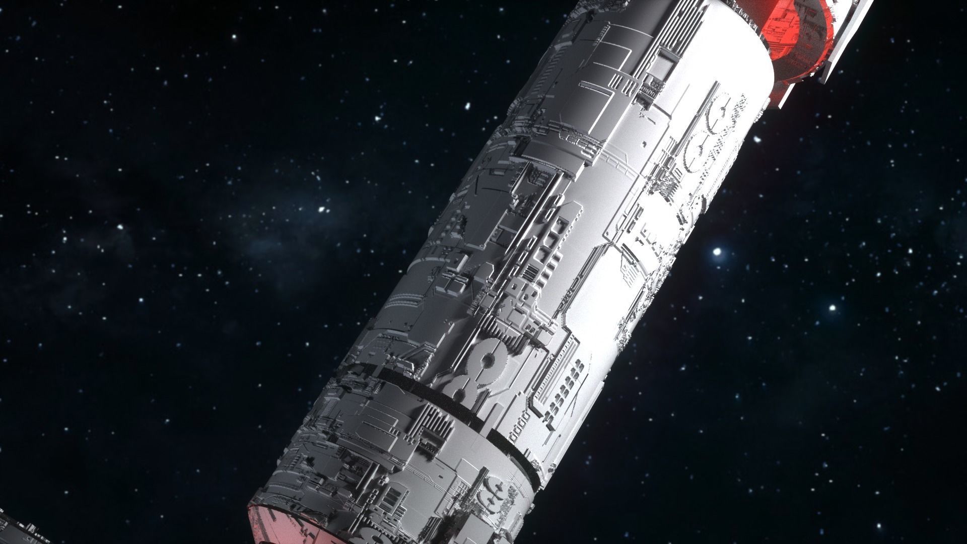 Justice League Watchtower Made in Blender 3D model_6