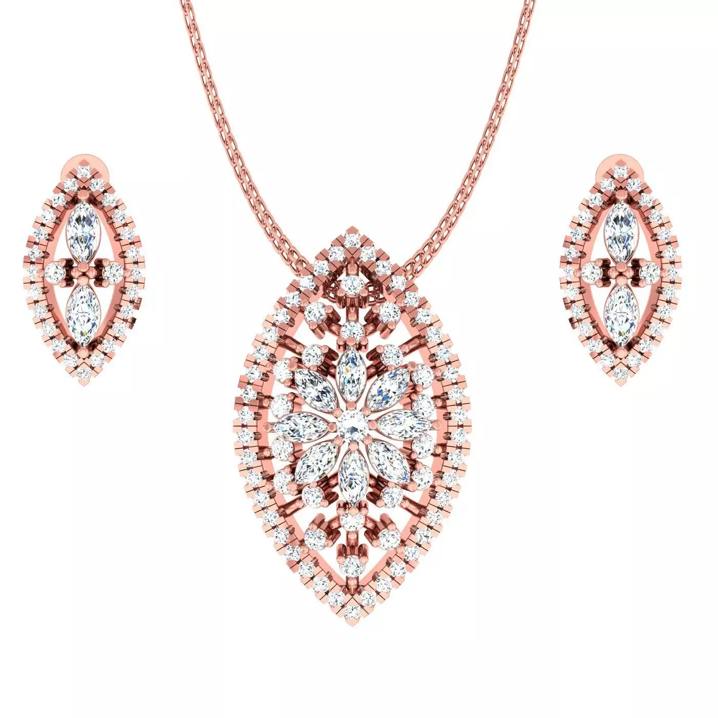 Pendant Earrings Combo 3D print model_0