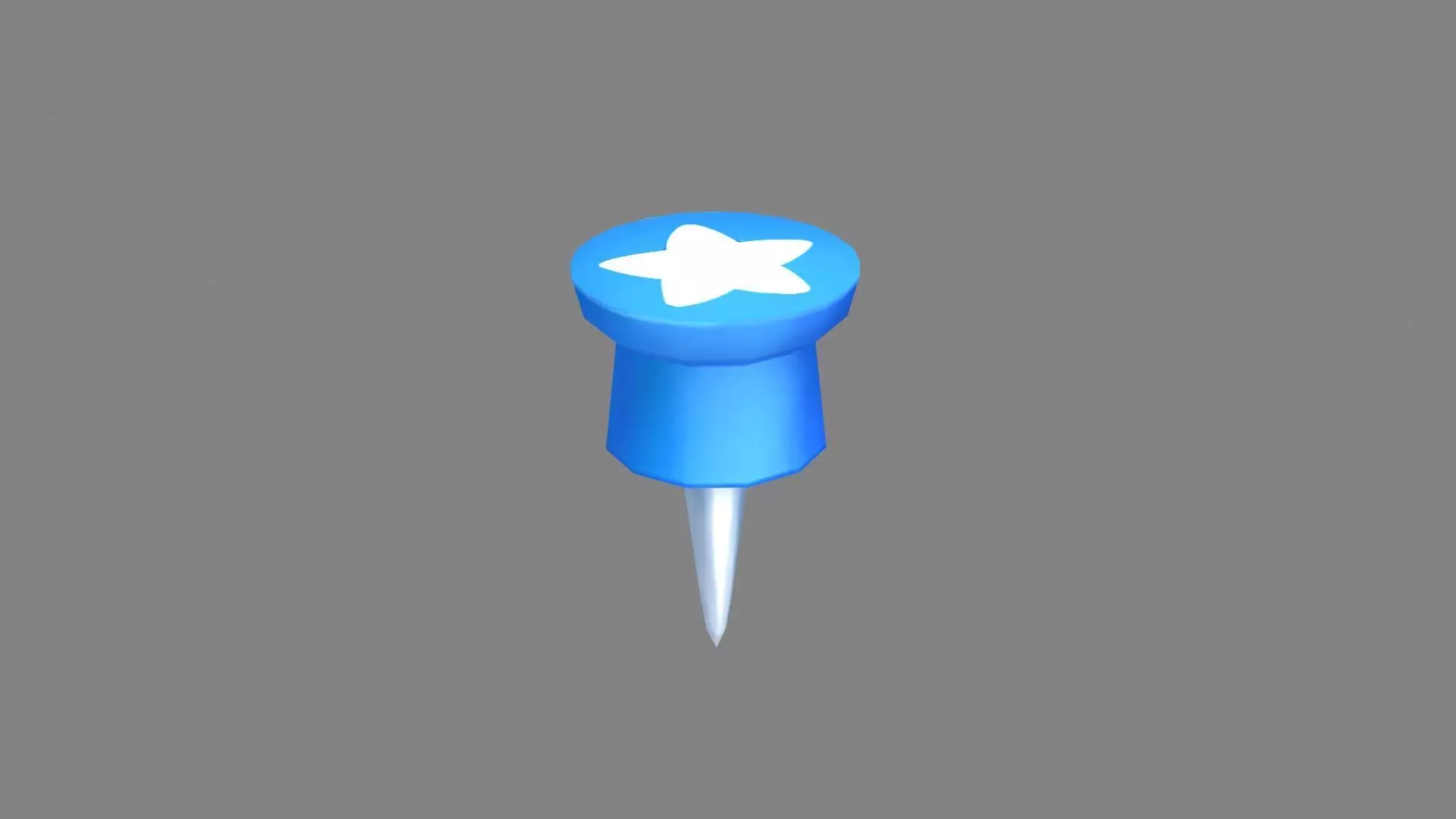 cartoon pushpin Low-poly 3D model