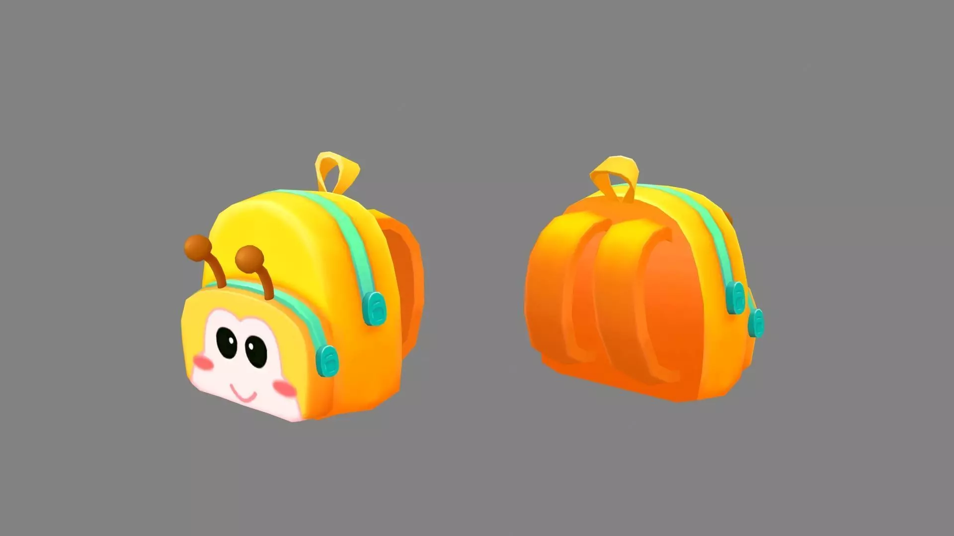 cartoon honeybee bag Low-poly 3D model
