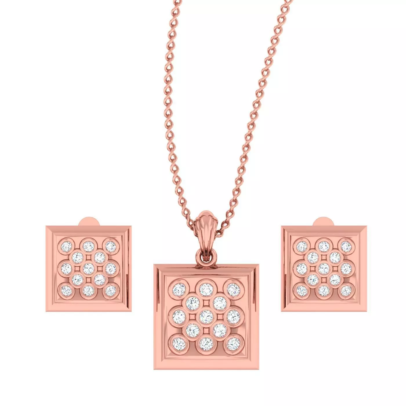 Pendant Earrings Combo 3D print model_0