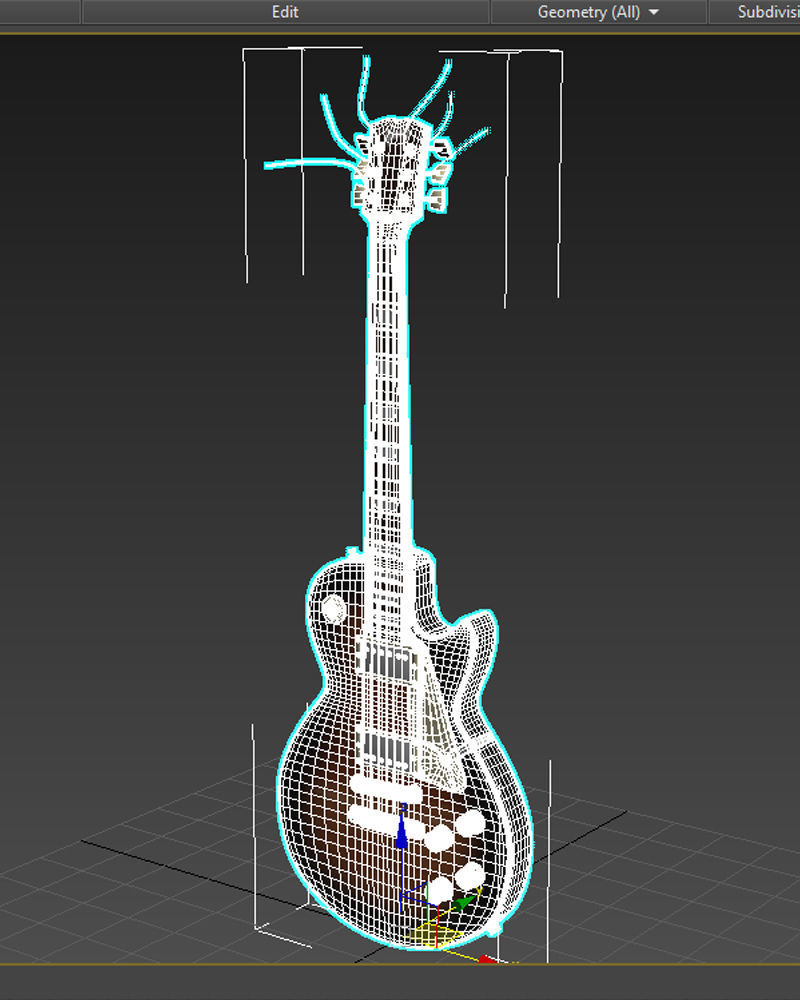 Guitar Gibson 3D model_3