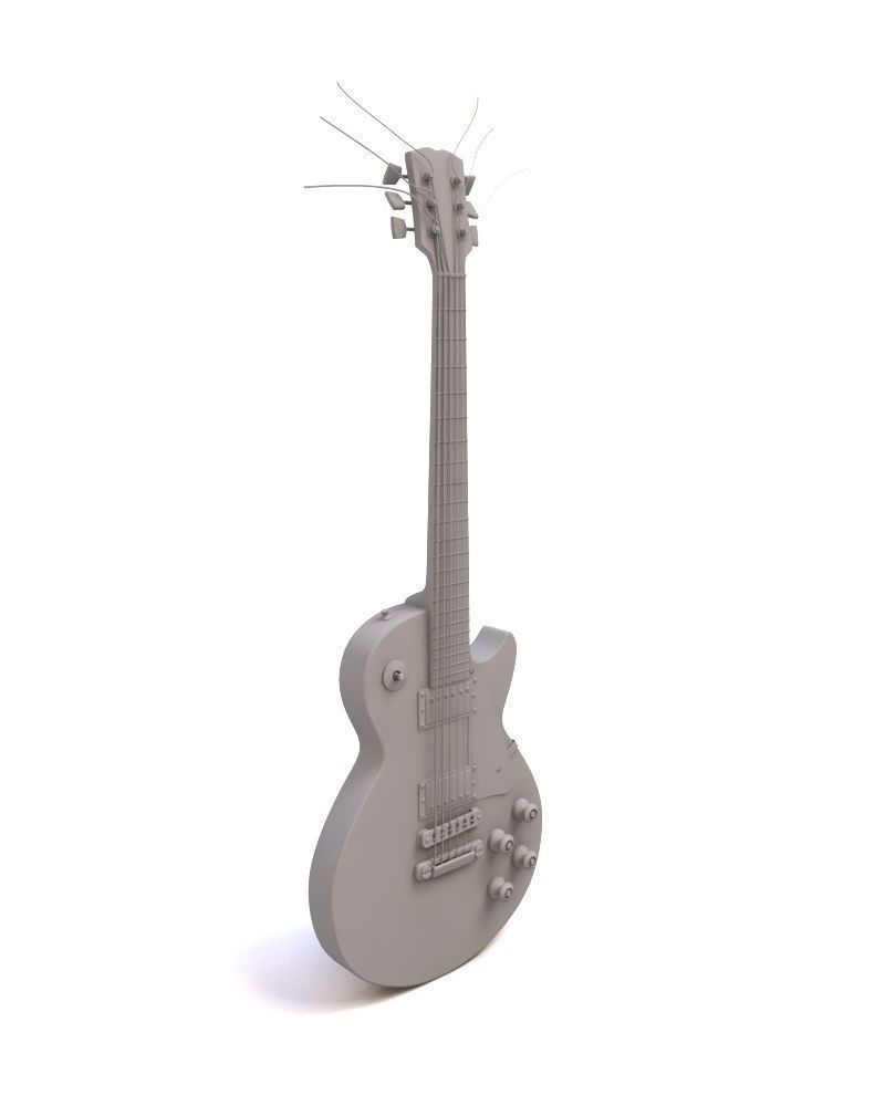 Guitar Gibson 3D model_2