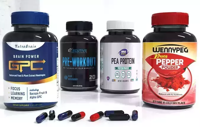 product best supplements for men and women 3D model