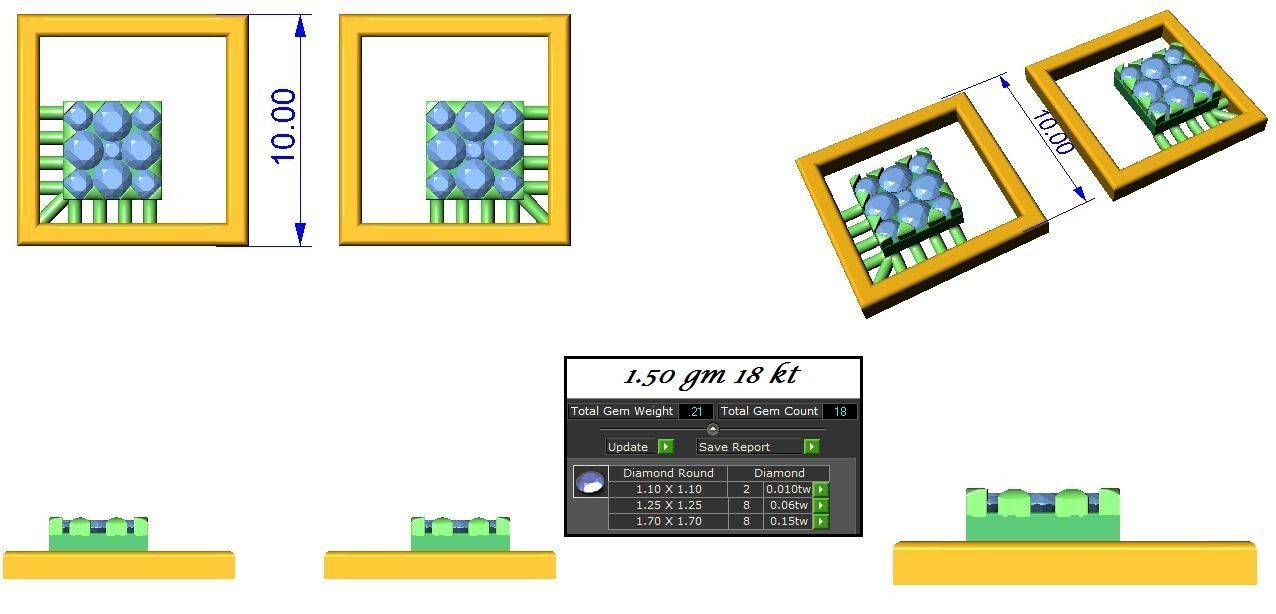 Pendant Earrings Combo 3D print model_1