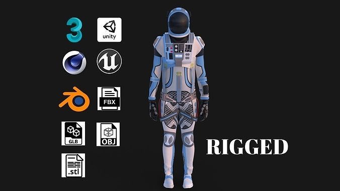 Astronaut Spacesuit Argentina 3D model