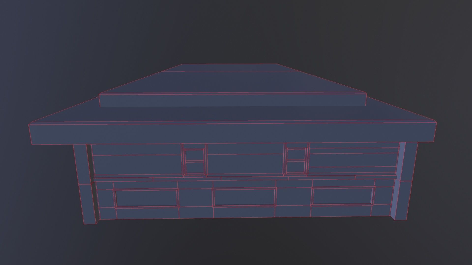 Abandoned Neglected Building Low-poly 3D model_15