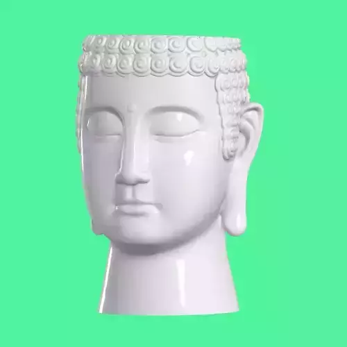 Flower vase buddha head
