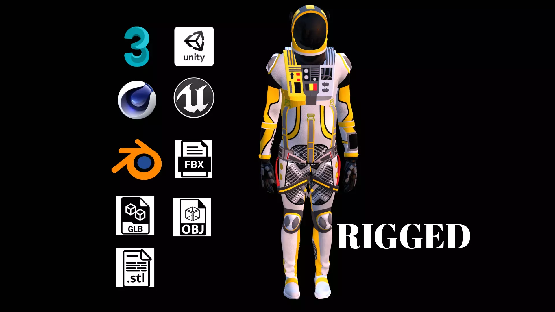 Astronaut Spacesuit Belgium 3D model