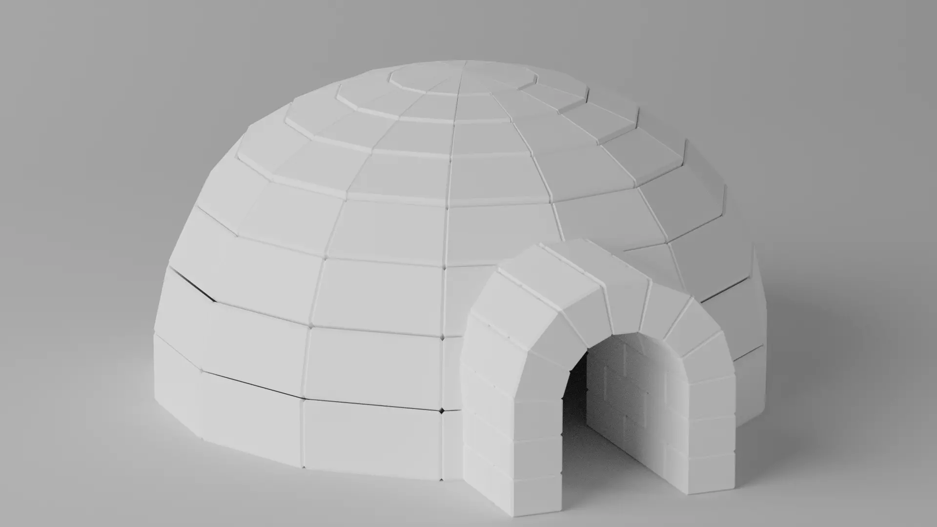 Cartoon Igloo Canada 2 Low-poly 3D model
