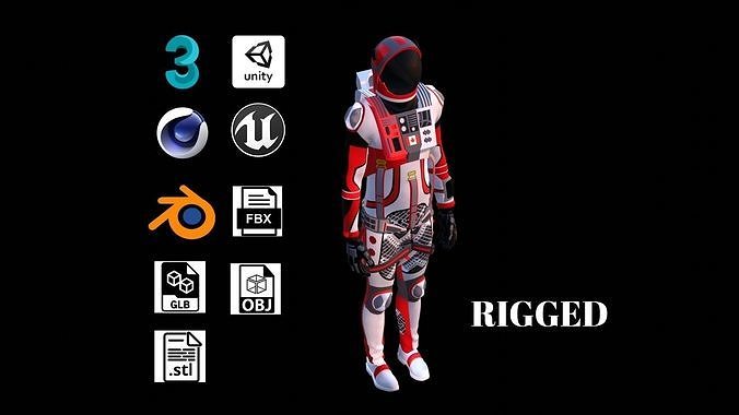 Astronaut Spacesuit Canada 3D model