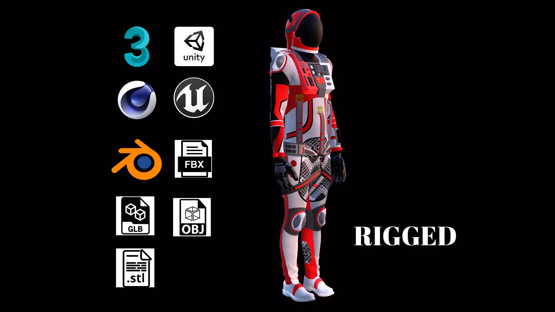 Astronaut Spacesuit China 3D model