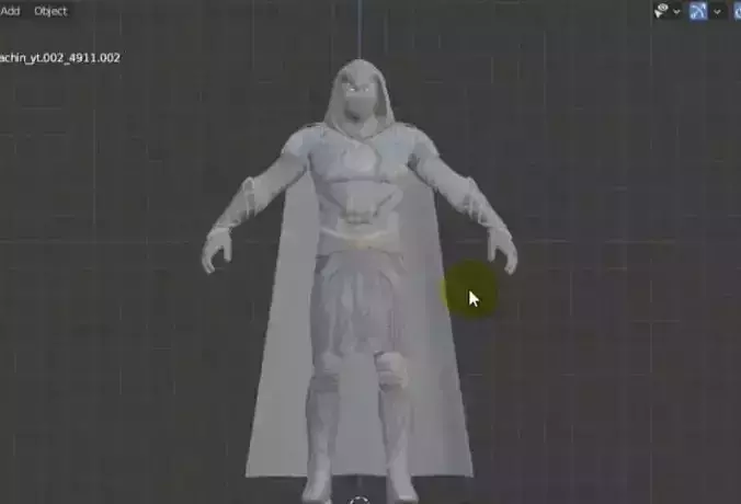 Moonknight Realistic 3d model character with cape 3D model