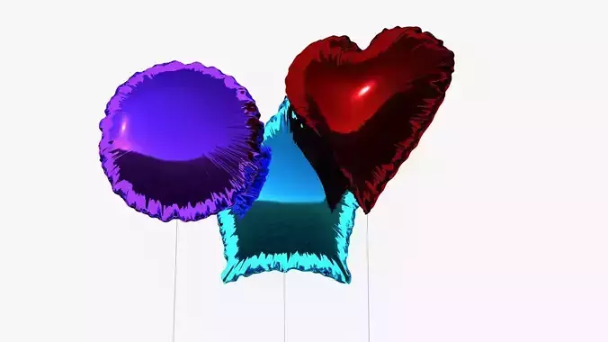 Foil Balloons 3D model
