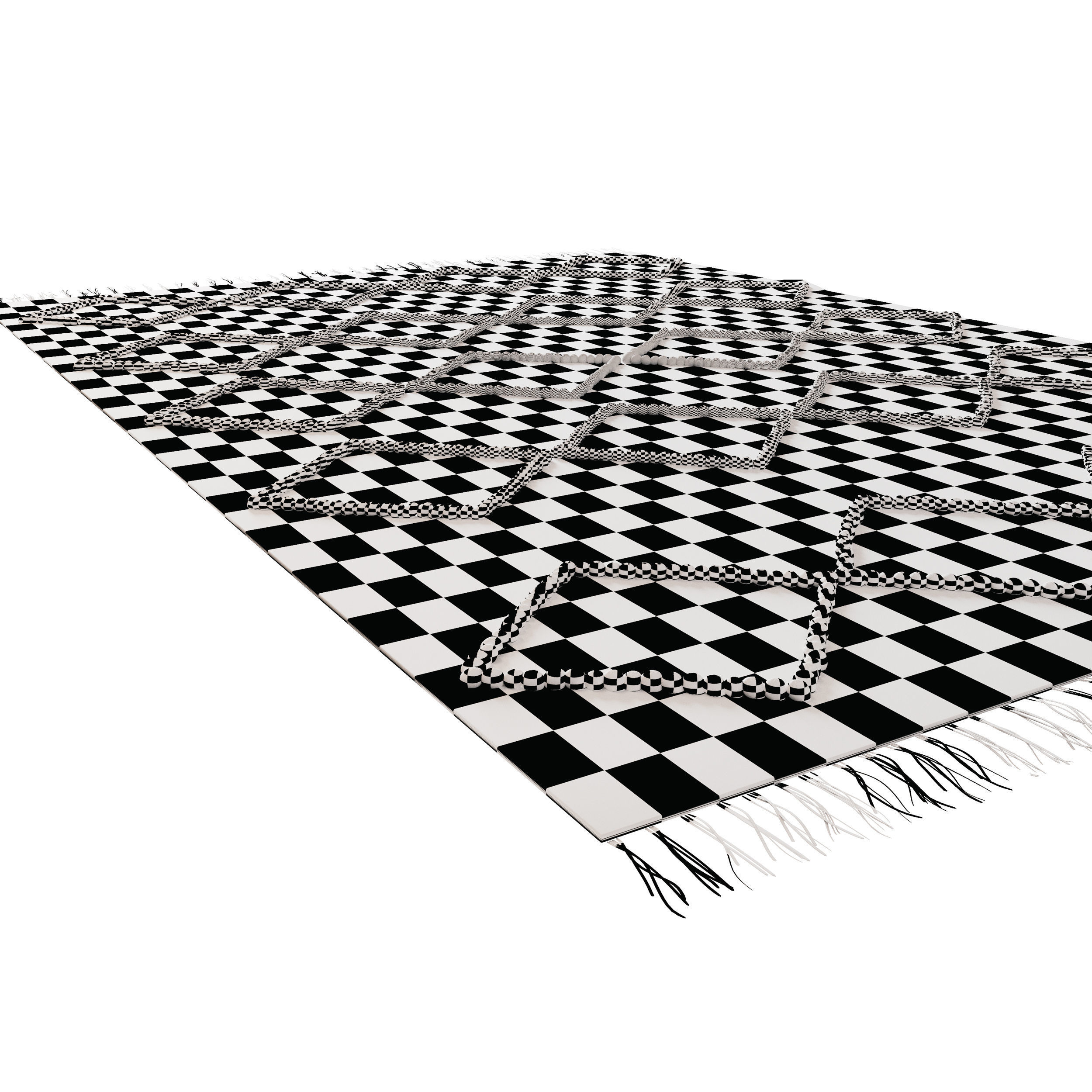 Home Republic Hendrix Natural And Sky Rug 3D model_8