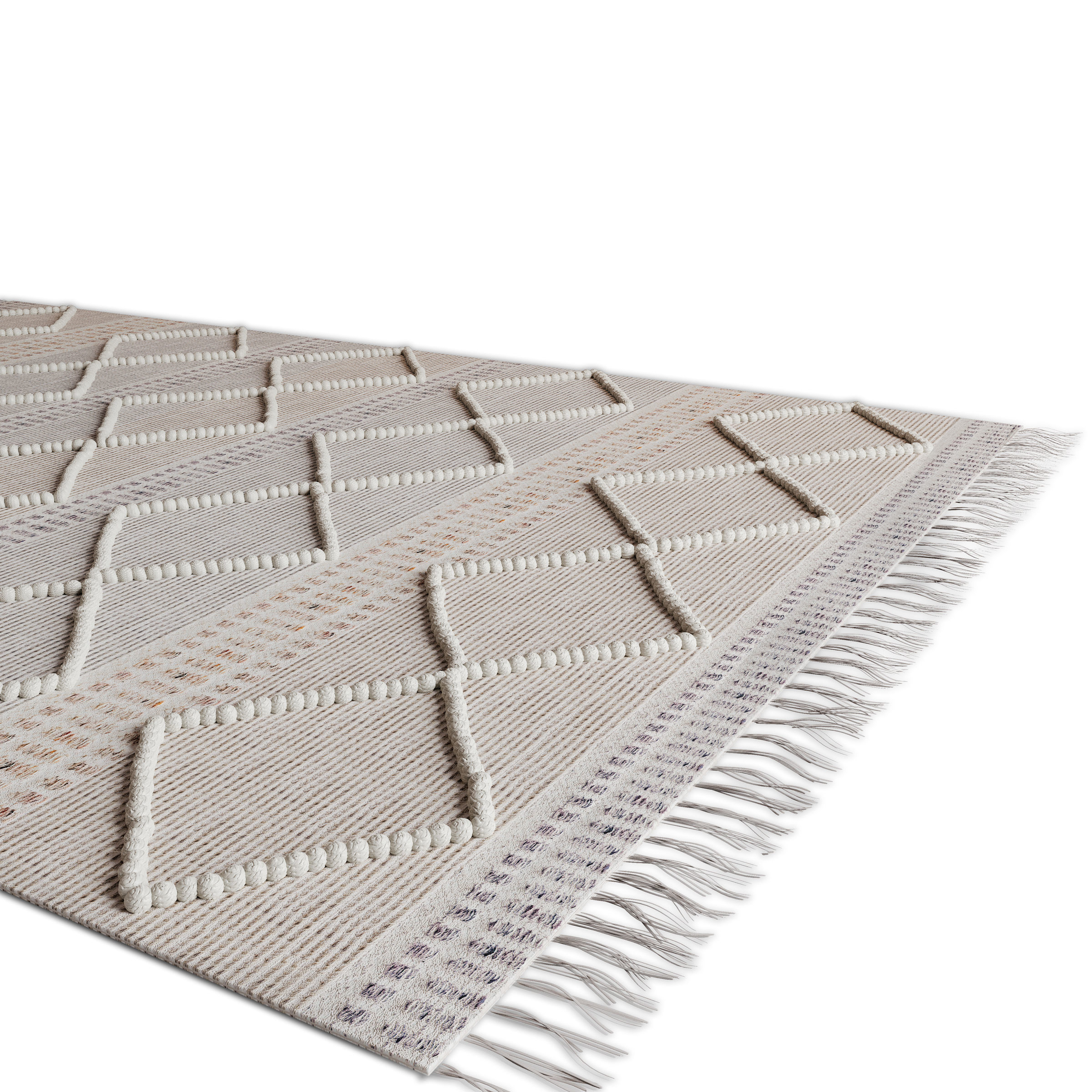 Home Republic Hendrix Natural And Sky Rug 3D model_3