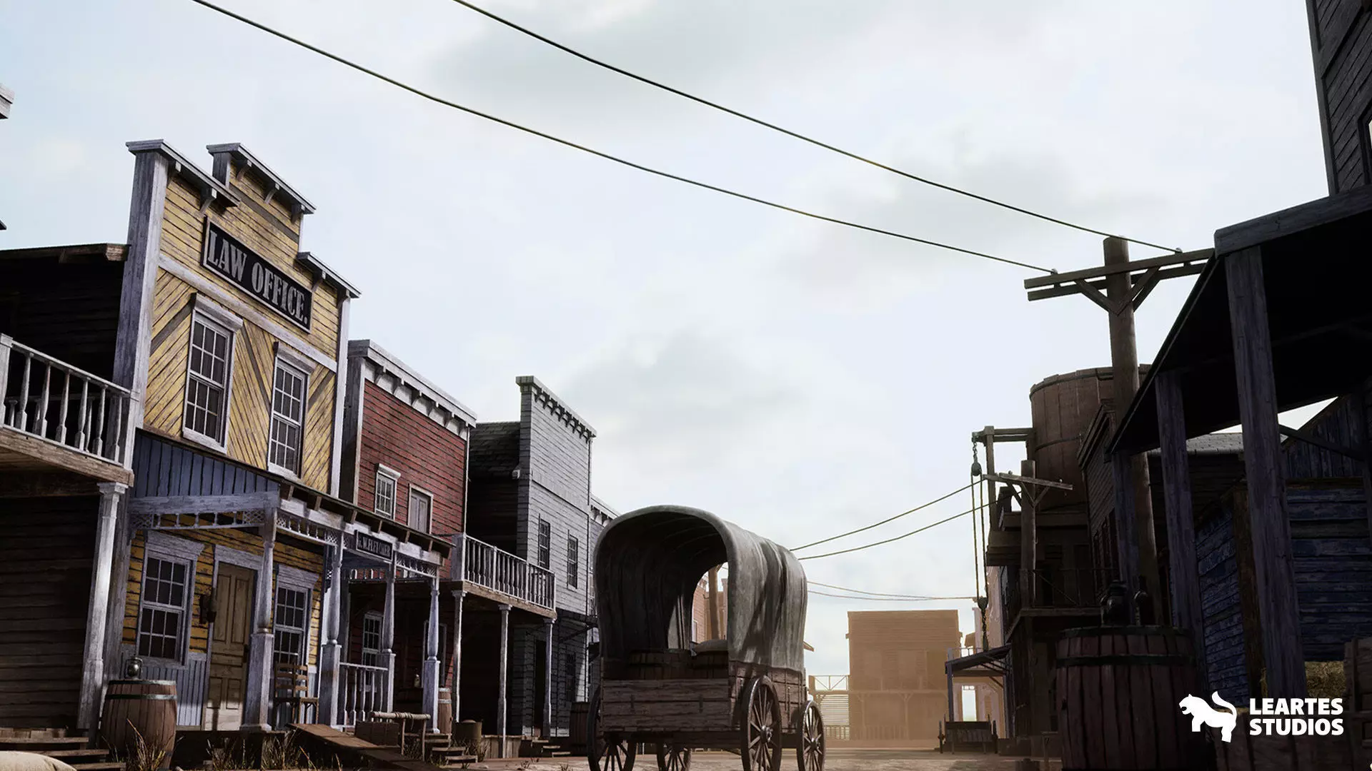 Western Town Village Pack Low-poly 3D model