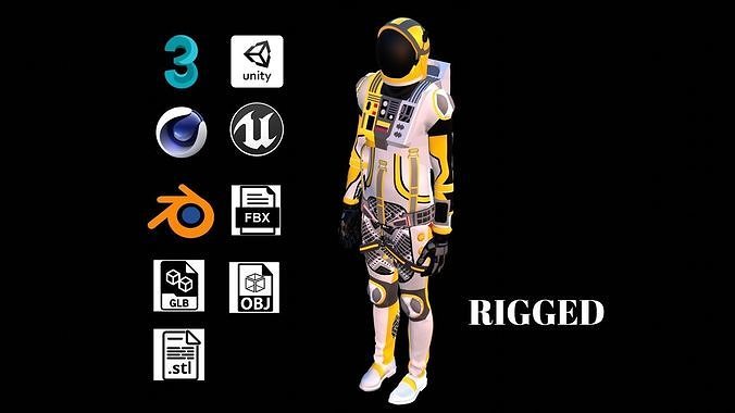 Astronaut Spacesuit Colombia 3D model
