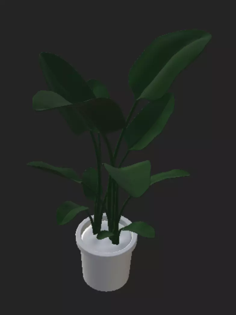 plant fbx in pot Free 3D model