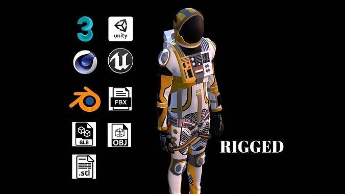 Astronaut Spacesuit Egypt 3D model