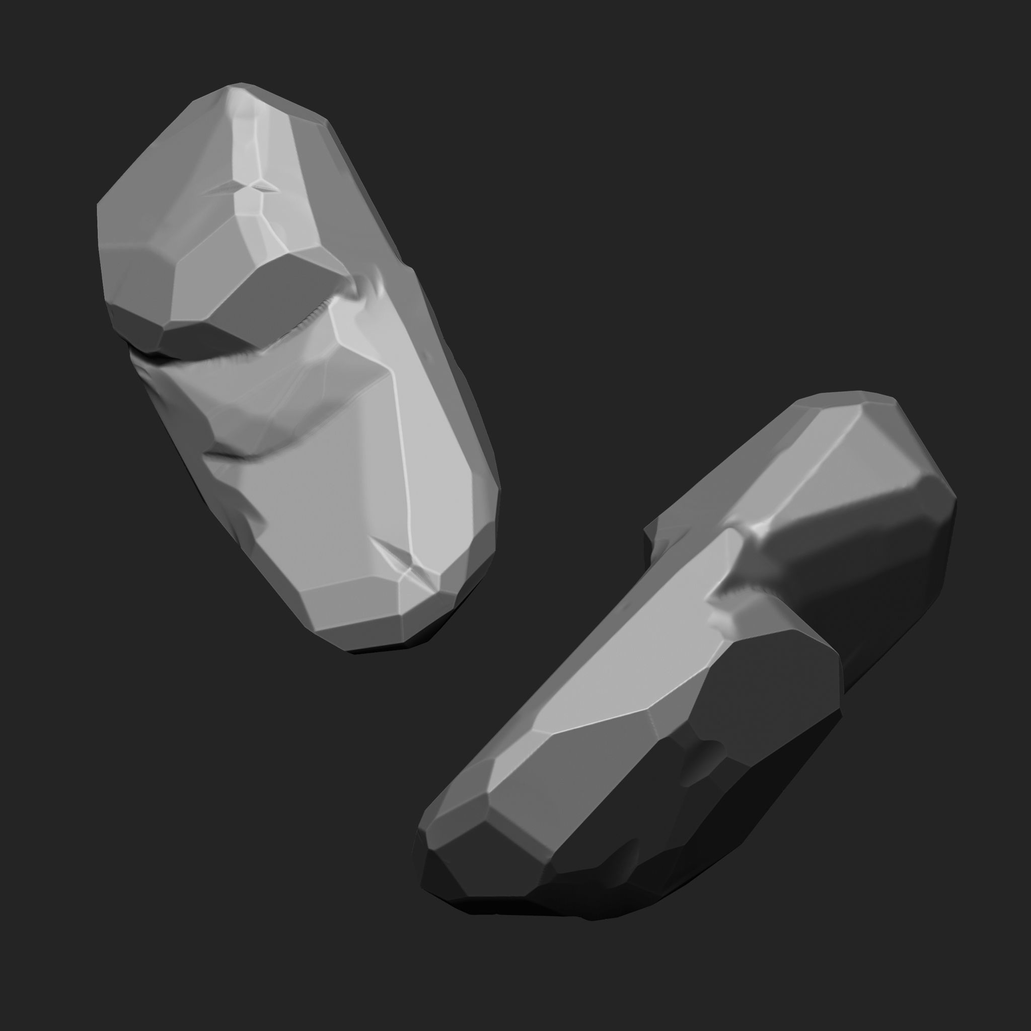 Stylized Rock IMM Brushes 15 in one Vol 4 3D model_2