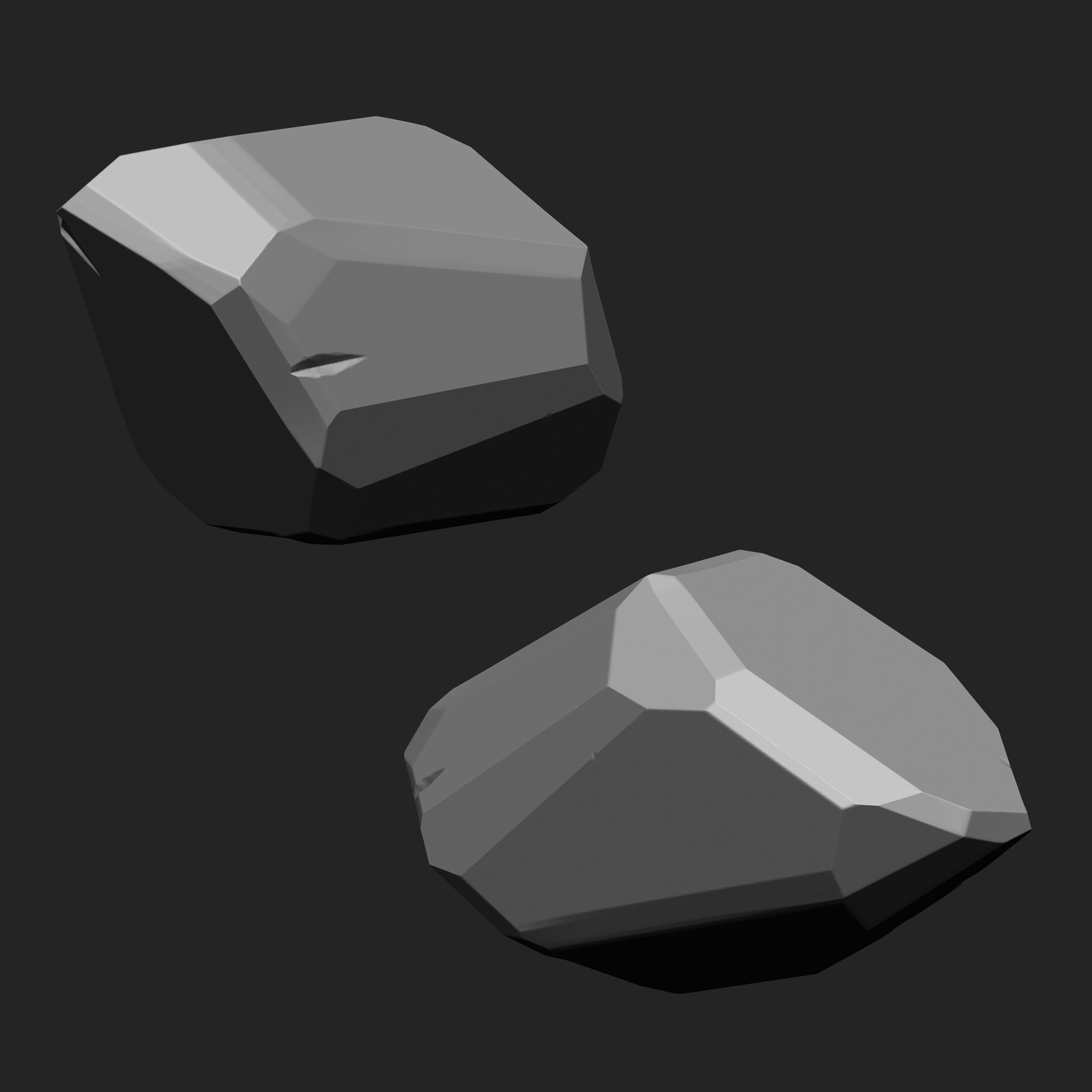 Stylized Rock IMM Brushes 15 in one Vol 4 3D model_8