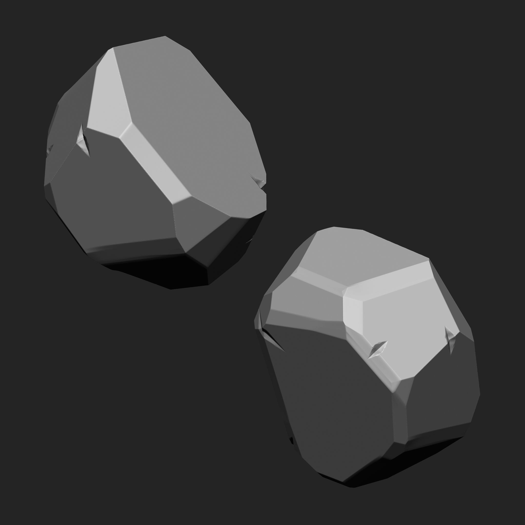 Stylized Rock IMM Brushes 15 in one Vol 4 3D model_1