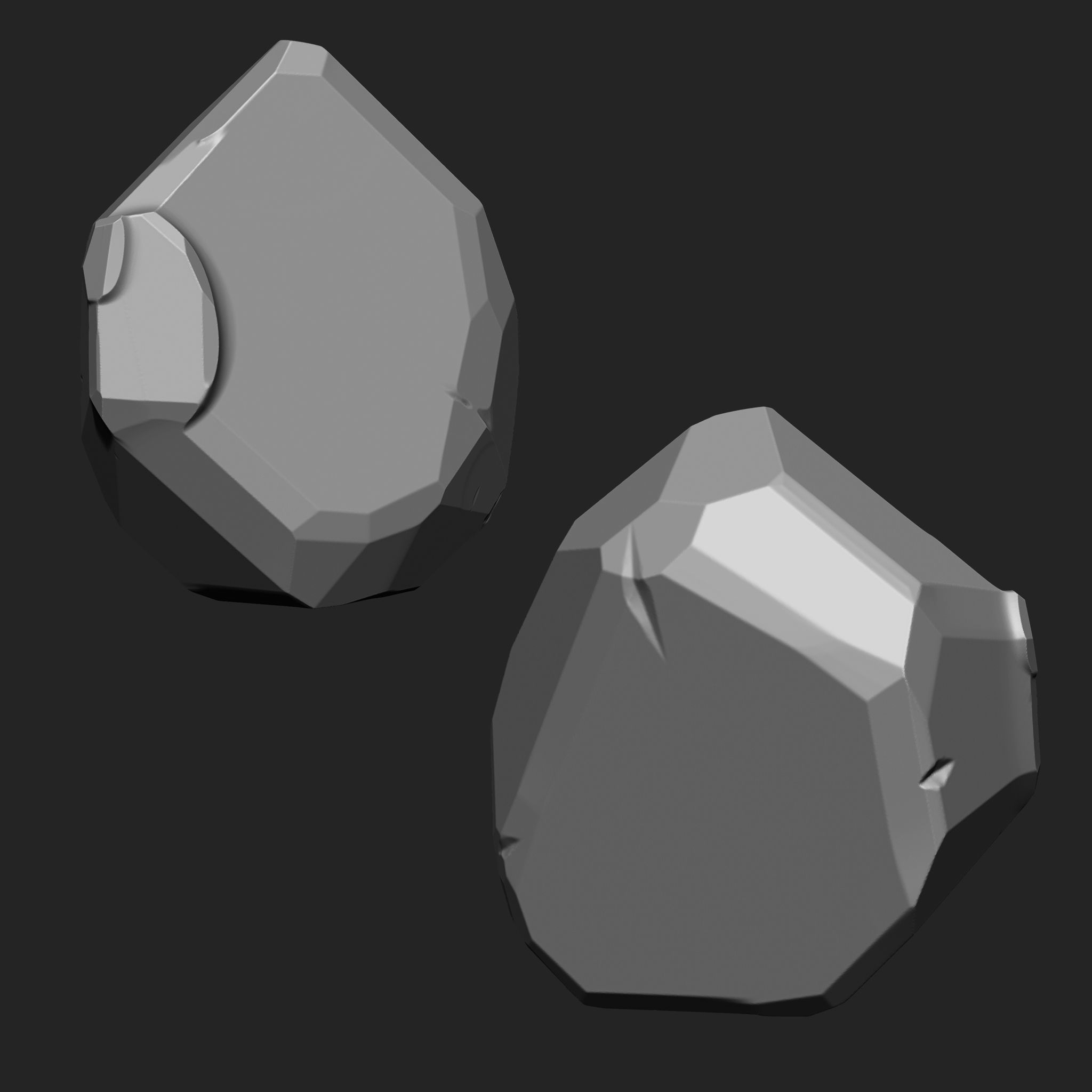 Stylized Rock IMM Brushes 15 in one Vol 4 3D model_9